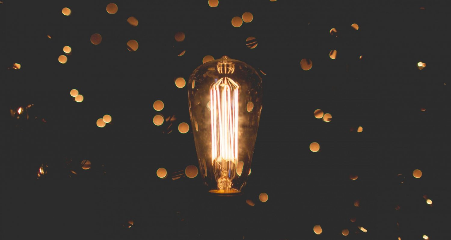 Light bulb in the dark